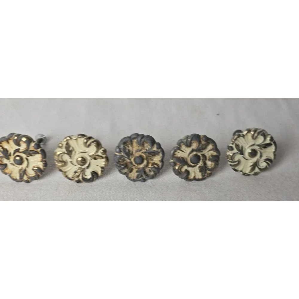 Amerock Provincial Drawer Cabinet Pulls Handles‎ Metal R.D.C.A. 1960 Set Of 5